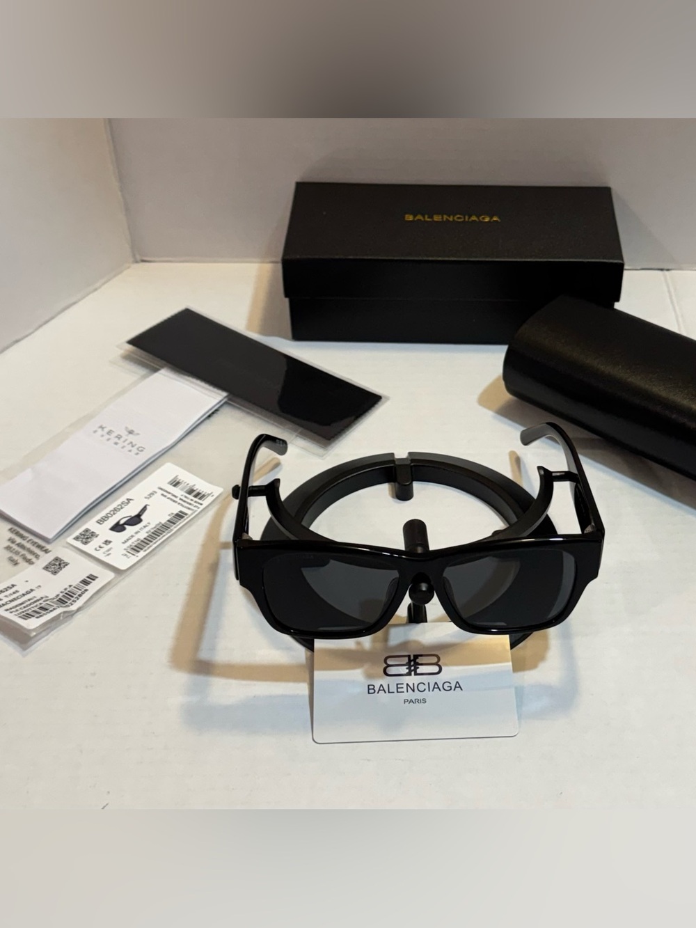 Balenciaga BB0262SA Black/Grey (001) Unisex Sunglasses NEW - Picture 2 of 12